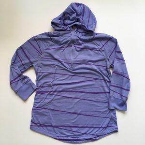 Nike girls Dri-Fit quarter zip lightweight hoodie, size L